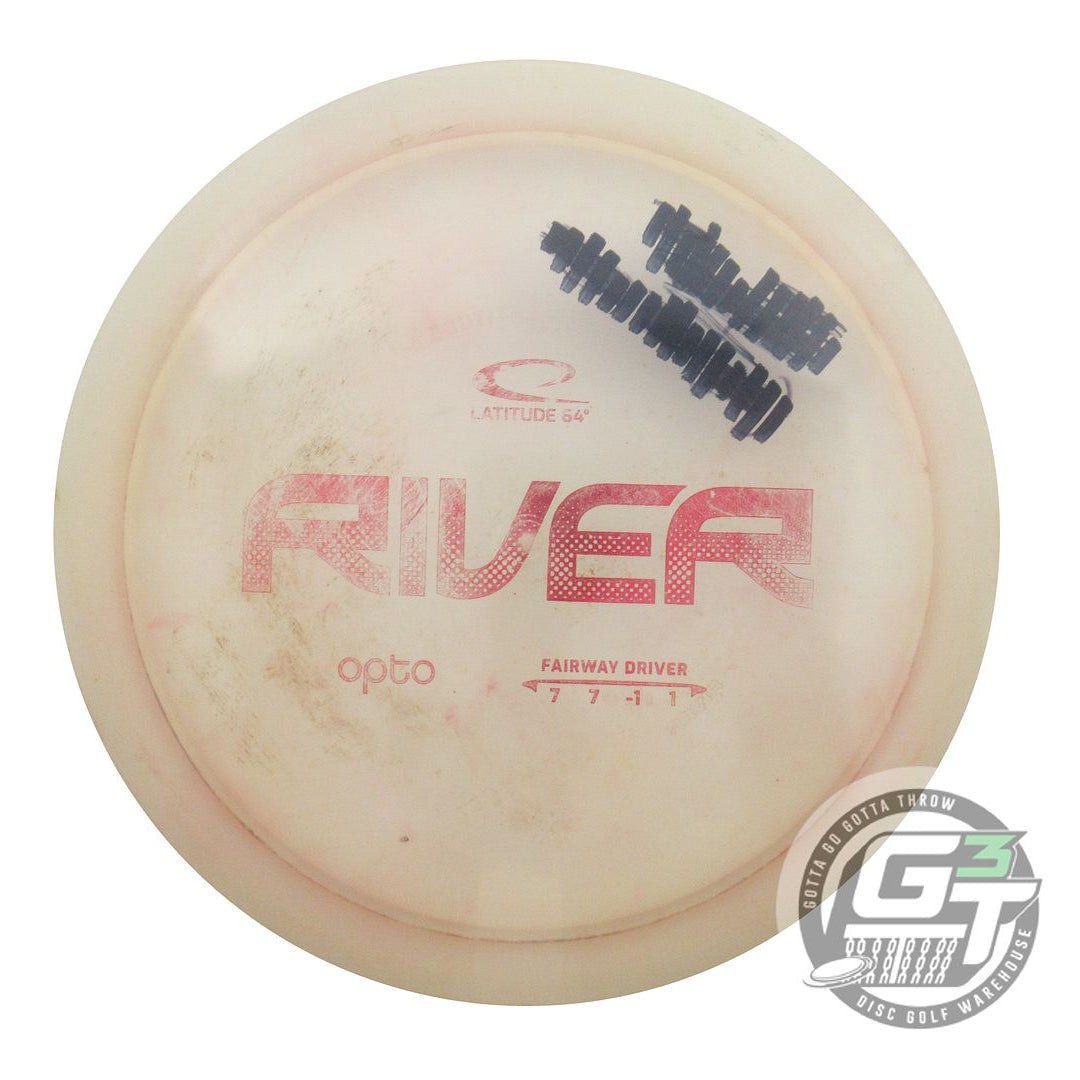 USED Latitude 64 Opto River 173g Ice Peach Red Foil Fairway Driver Golf Disc