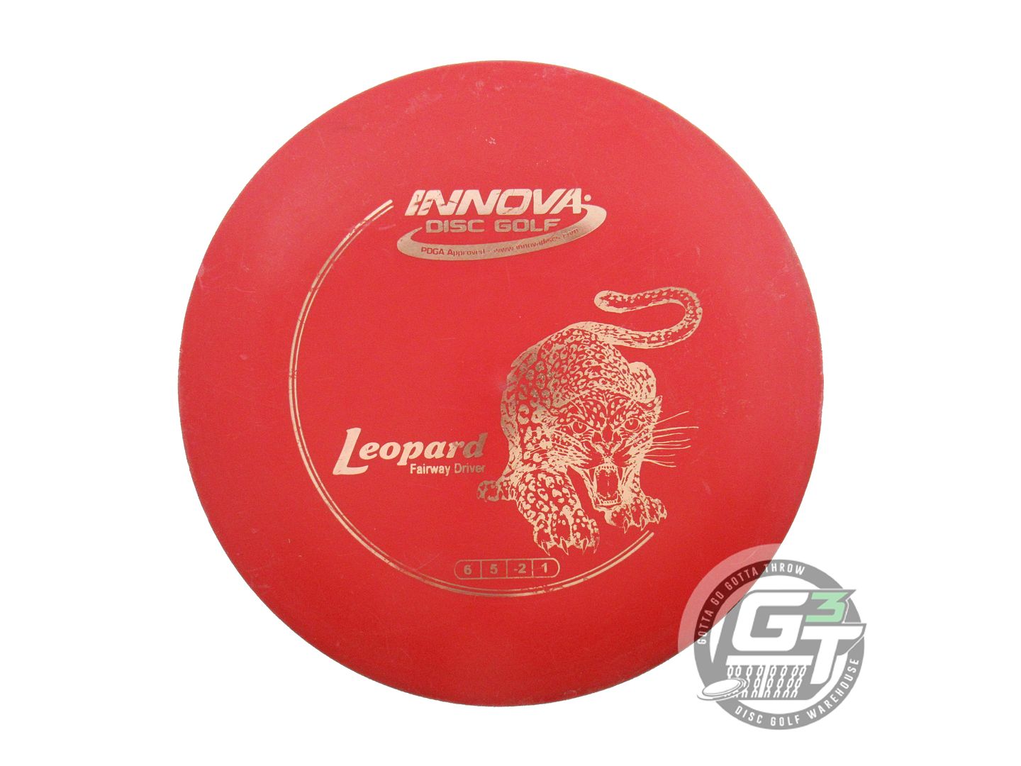 USED Innova DX Leopard 152g Red Gold Foil Fairway Driver Golf Disc