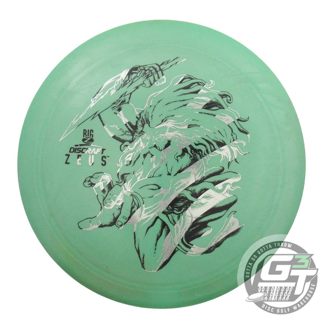 USED Discraft Big Z Zeus 173g Green Zebra Foil Distance Driver Golf Disc