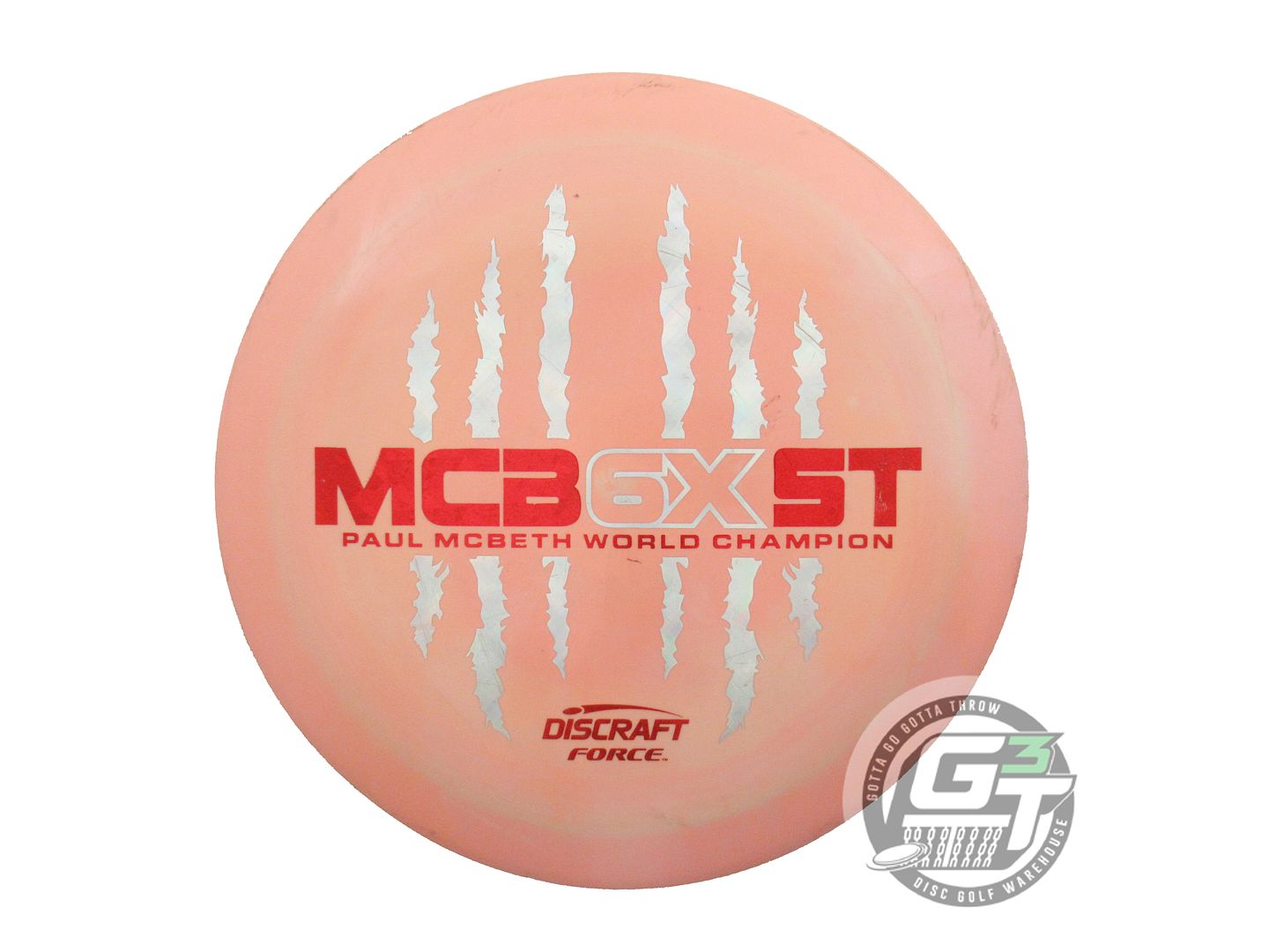 USED Discraft 6X McBEAST ESP Force 174g Peach Pixel Foil Distance Driver Disc