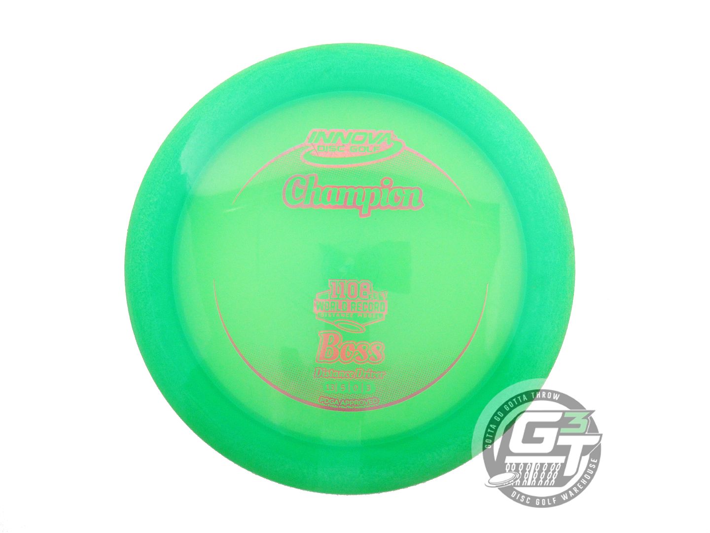 USED Innova Champion Boss 175g Green Silver Holo Foil Distance Driver Golf Disc