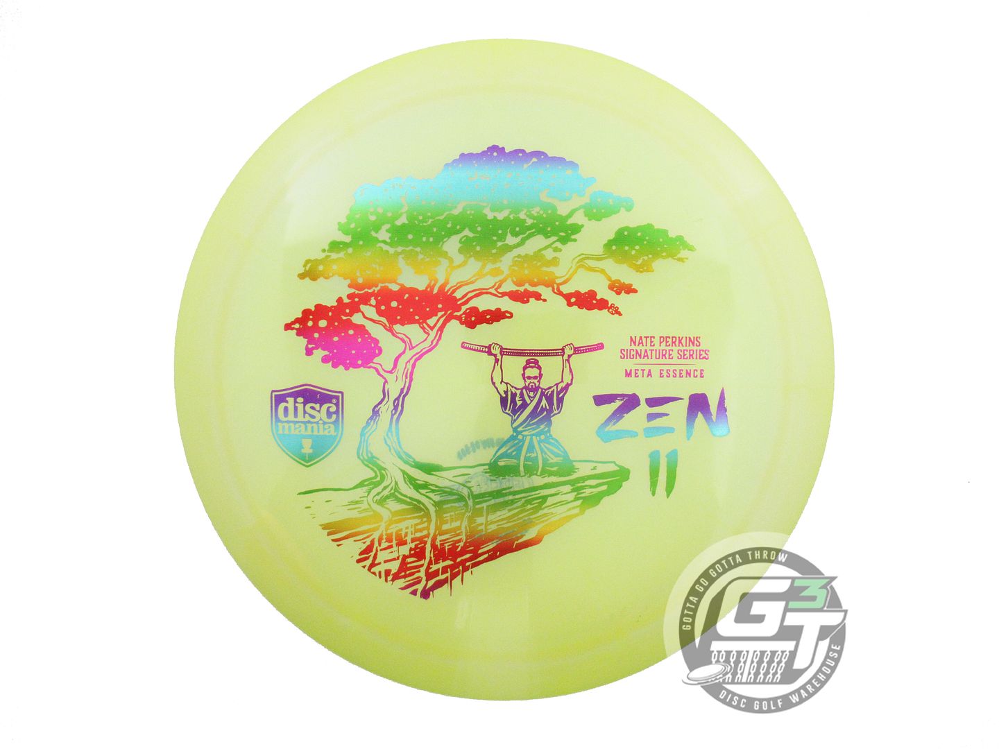 USED DiscMania ZEN 2 Meta Essence 171g Yellow Rainbow Foil Driver Golf Disc
