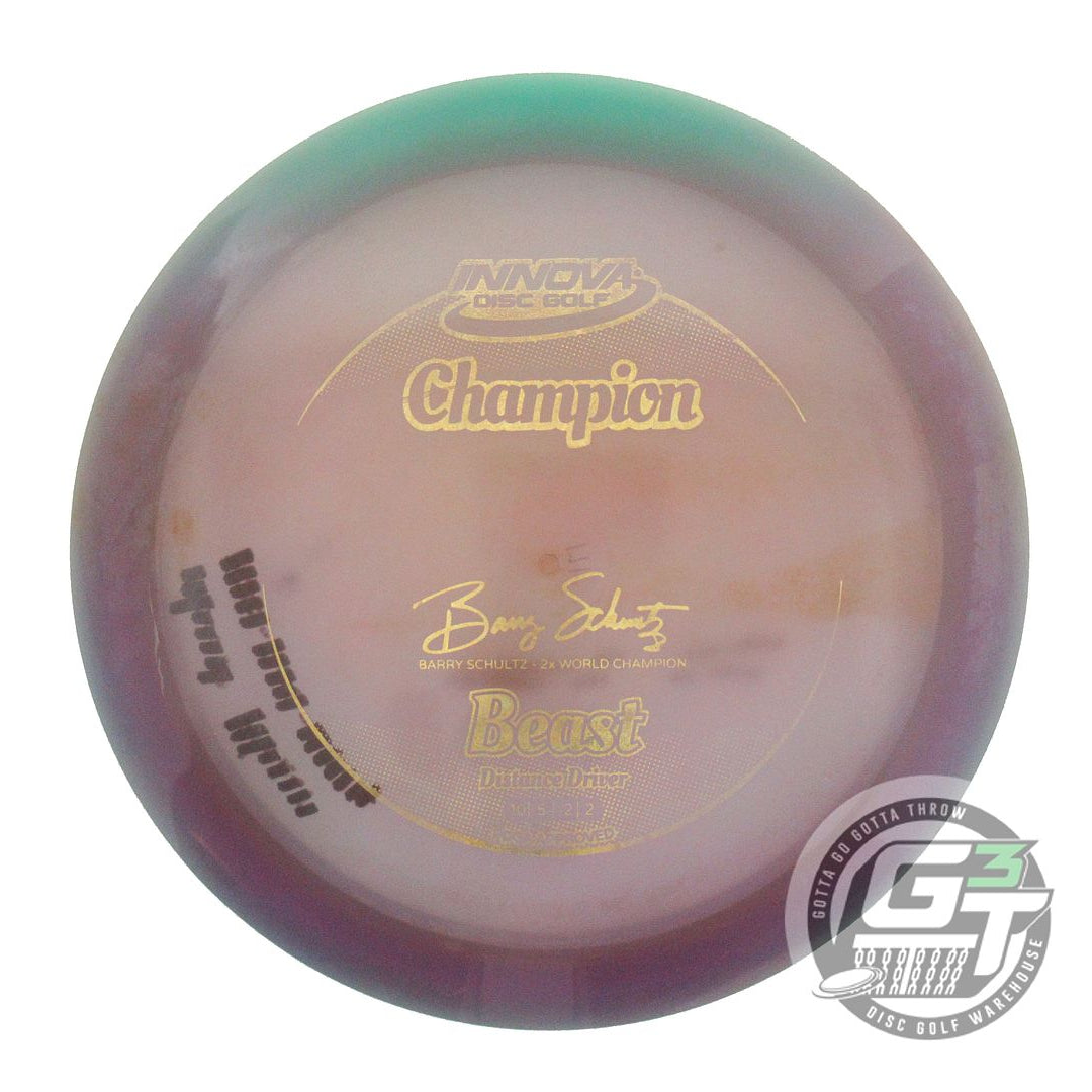 USED Innova Champion Beast 171g Purp-Green Gold Glitter Foil Driver Golf Disc