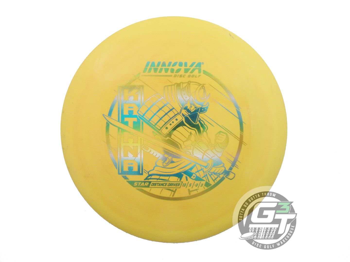 USED Innova Star Katana 174g Yellow Sunrise Foil Distance Driver Golf Disc