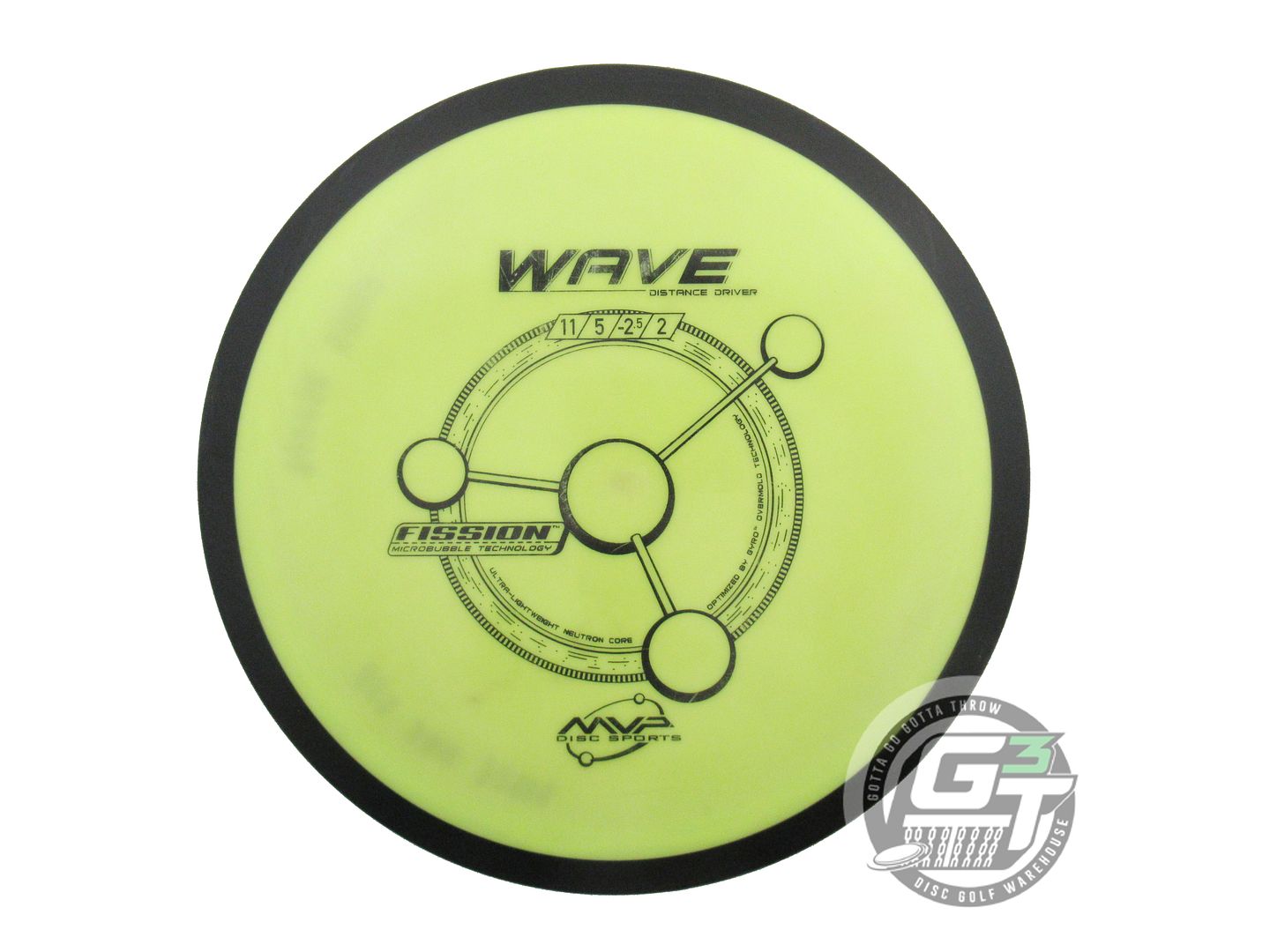USED MVP Disc Sports Fission Wave 152g Lime Distance Driver Golf Disc