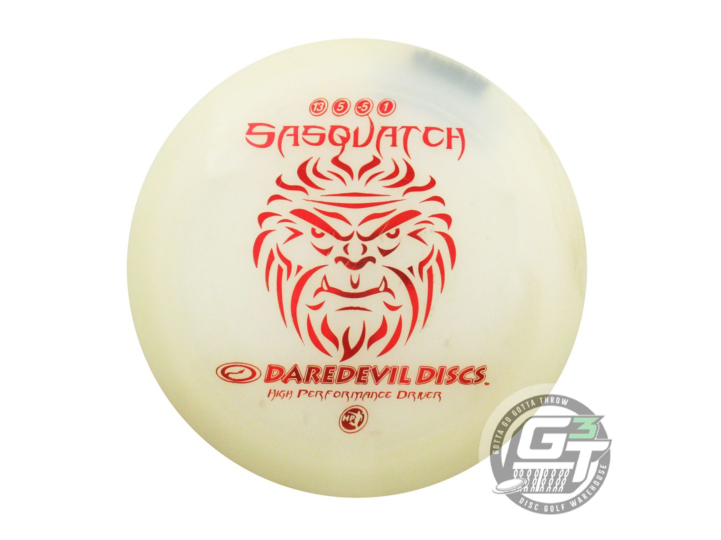 USED Daredevil Discs High Performance Sasquatch 177g White Red Foil Driver Disc