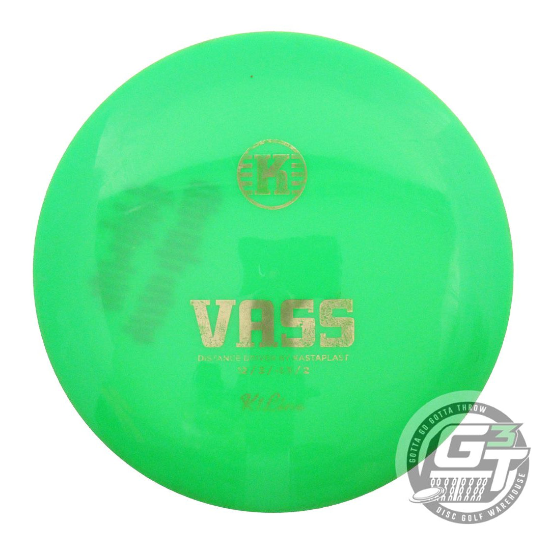 USED Kastaplast K1 Vass 175g Green Gold Foil Distance Driver Golf Disc