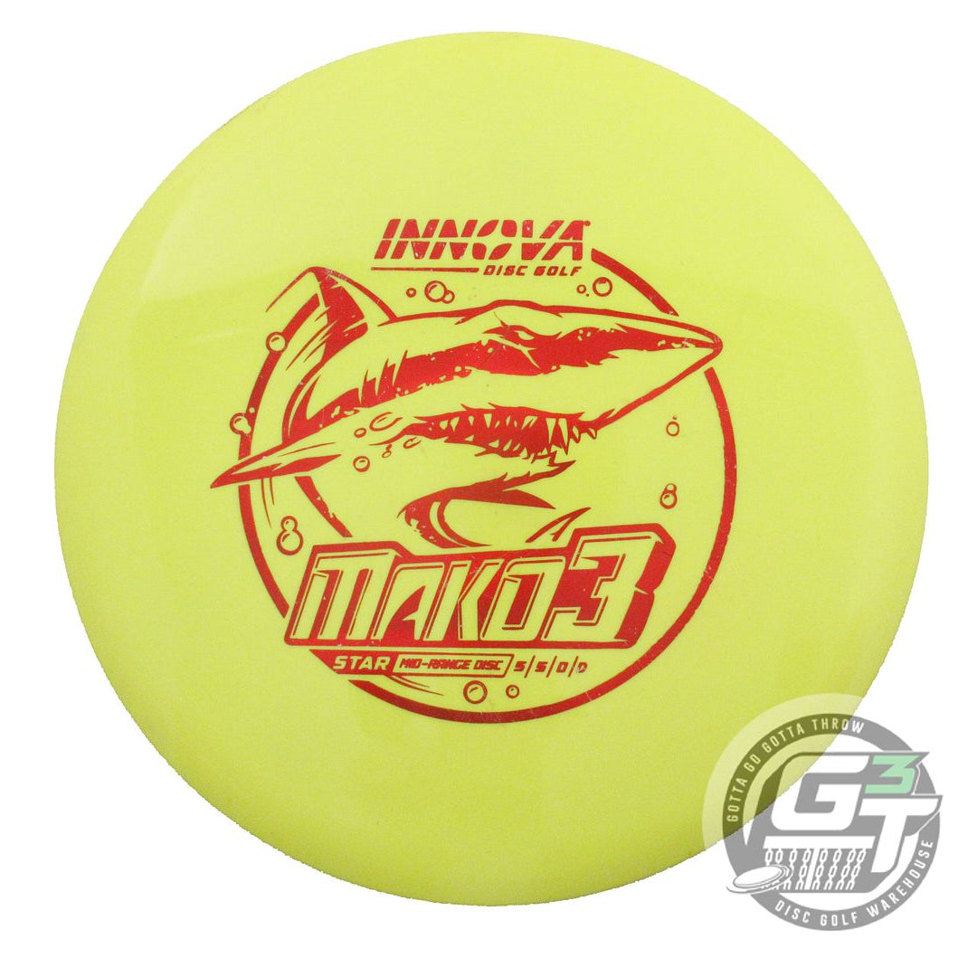 USED Innova Star Mako3 177g Yellow Red Holo Foil Midrange Golf Disc
