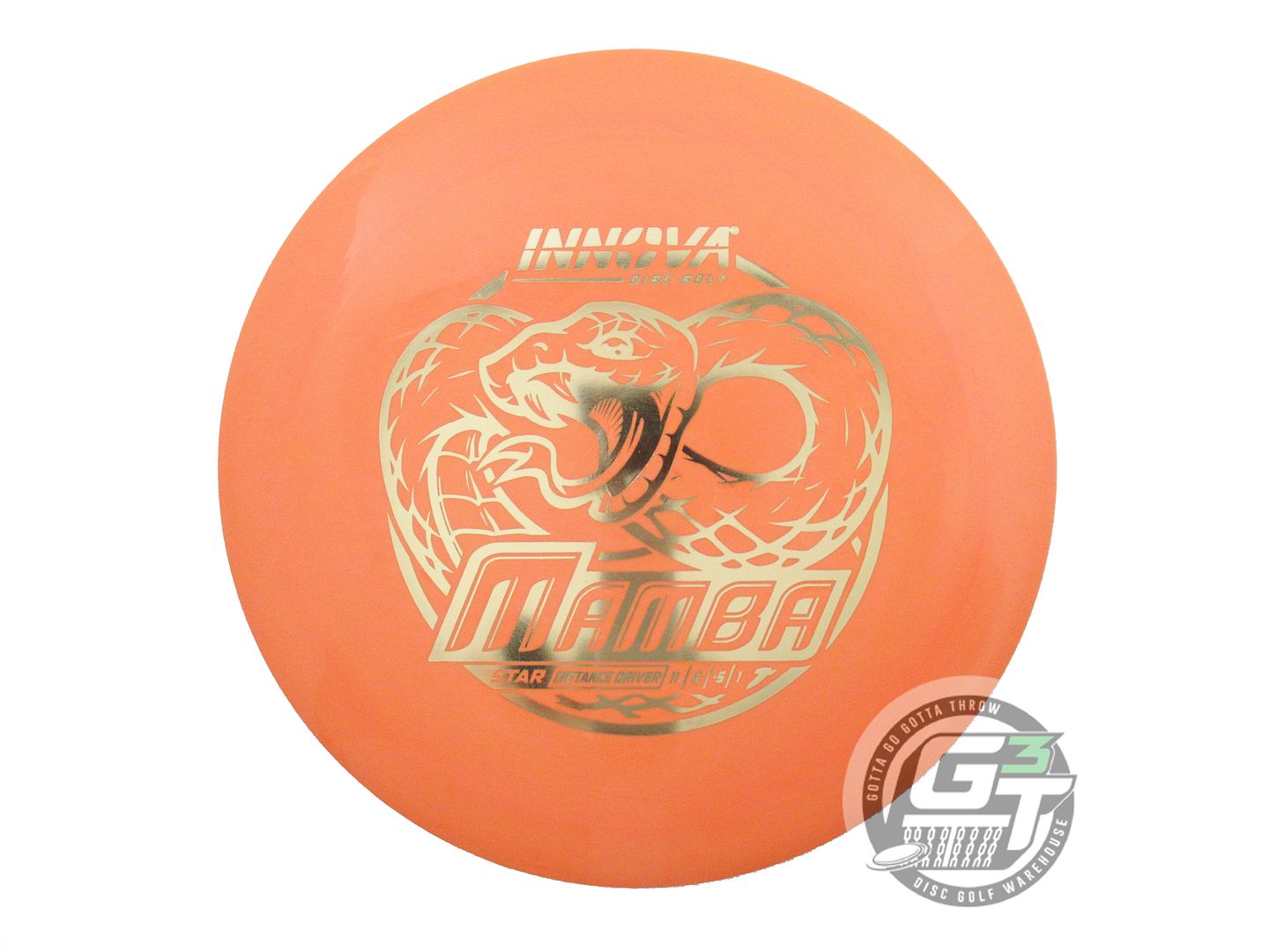 USED Innova Star Mamba 170g Orange Gold Foil Distance Driver Golf Disc