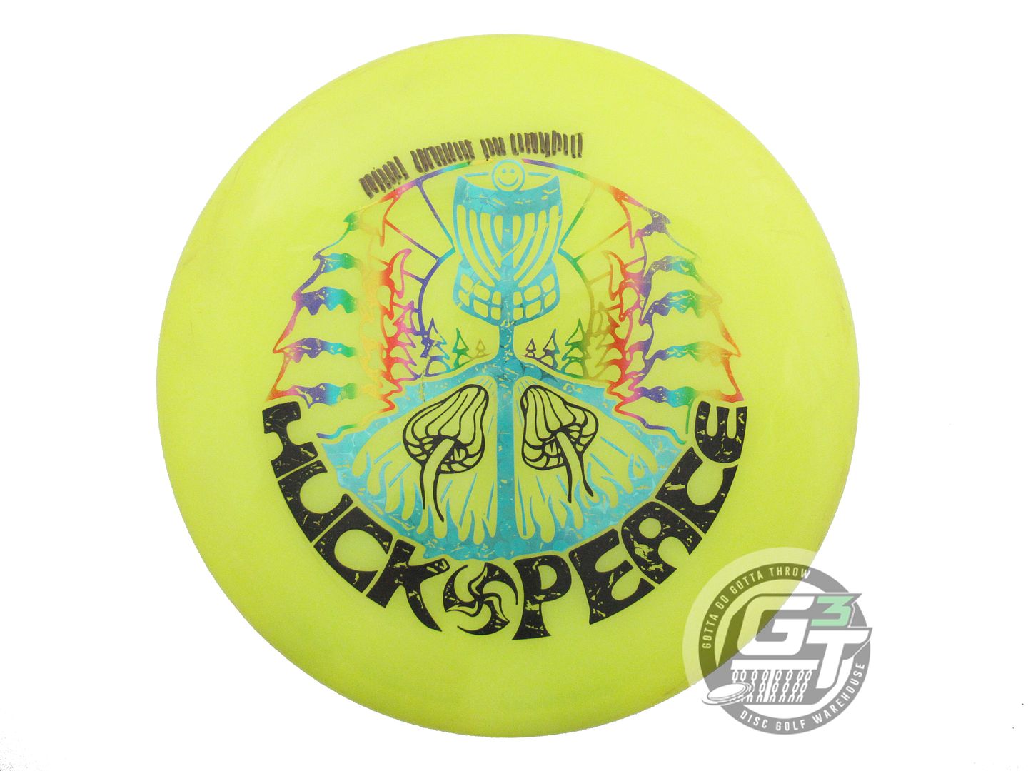 USED DiscMania HUK LAB PEACE Neo Soft Spore 159g Yellow Putter Golf Disc
