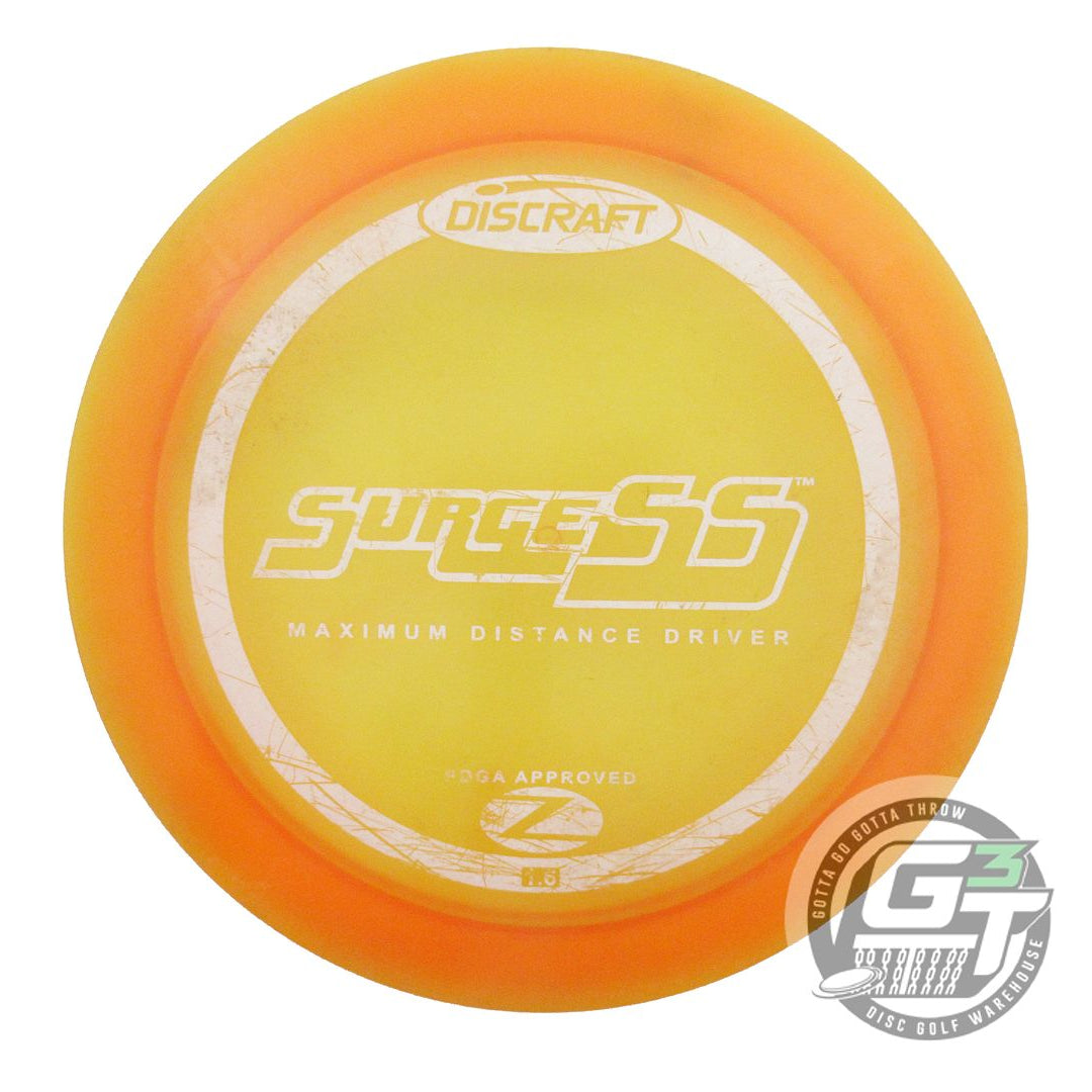 USED Discraft Z Surge SS 175g Orange White Stamp PFN Distance Driver Golf Disc