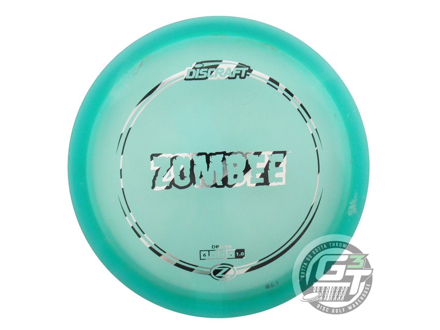 USED Discraft Z Zombee 178g Seafoam Zebra Foil Fairway Driver Golf Disc