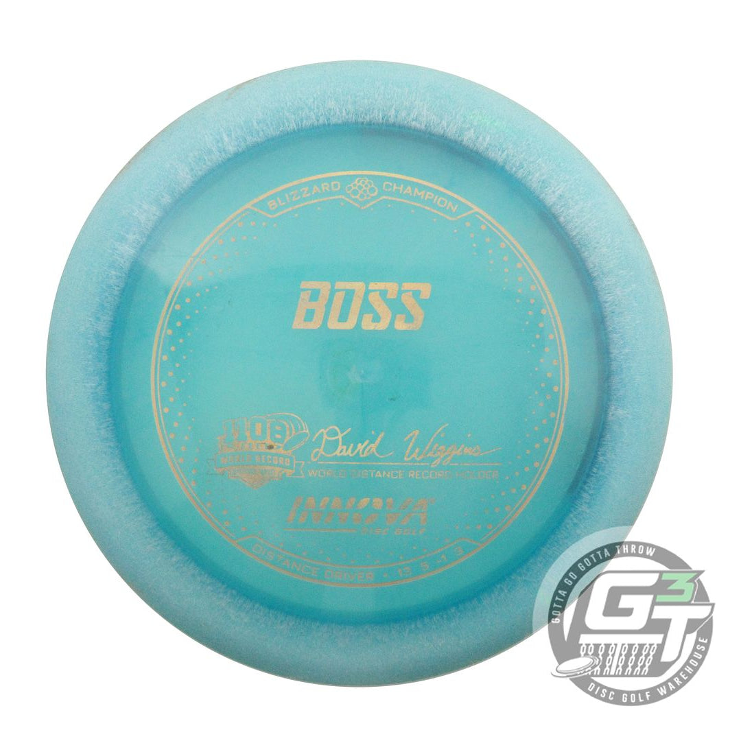 USED Innova Blizzard Boss 158g Teal Gold Foil Distance Driver Golf Disc