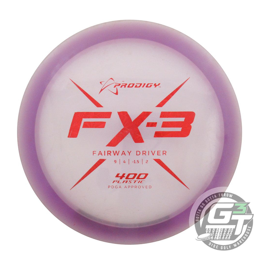 USED Prodigy Discs 400 FX3 175g Lilac Red Prism Foil Fairway Driver Golf Disc