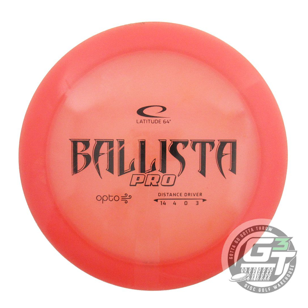 USED Latitude 64 Opto AIR Ballista Pro 157g Pink Black Stamp Driver Disc