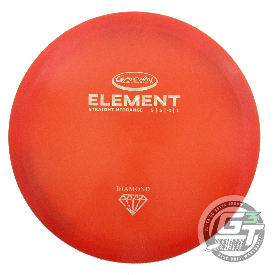 USED Gateway Diamond Element 180g Red Gold Shatter Foil Midrange Golf Disc