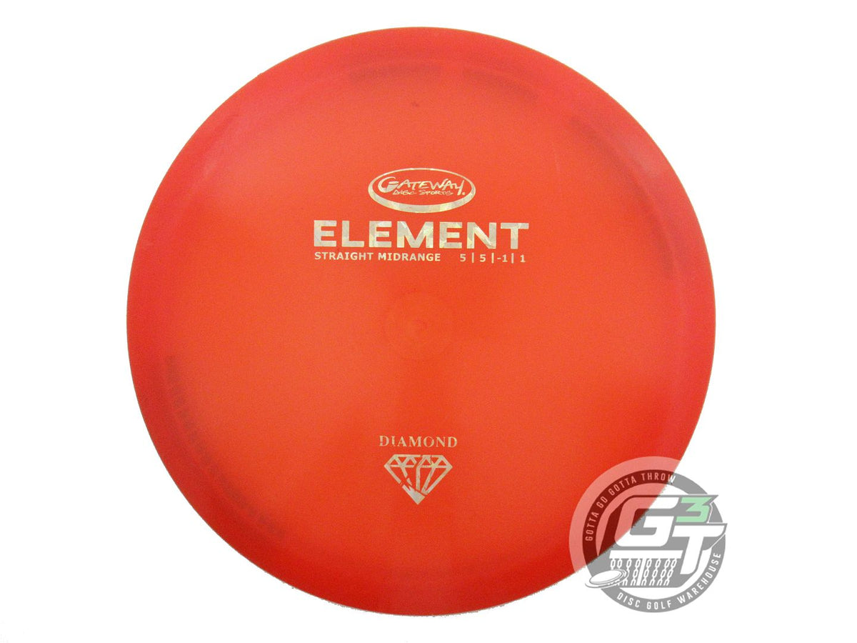 USED Gateway Diamond Element 180g Red Gold Shatter Foil Midrange Golf Disc