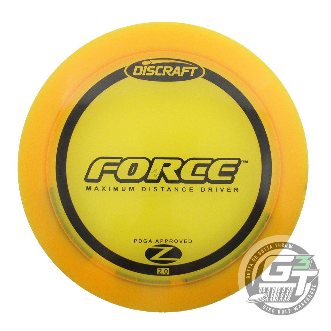 USED Discraft Z Force 169g Marigold Black Stamp Distance Driver Golf Disc