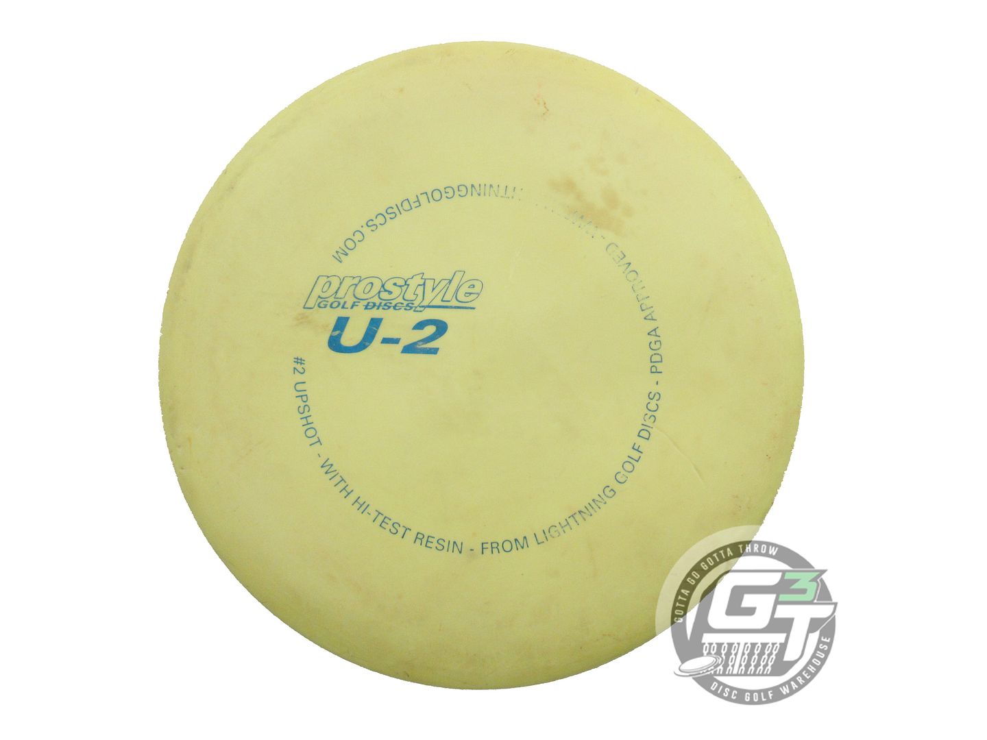 USED Lightning Prostyle #2 Upshot 169g Yellow Blue Foil WARPED Putter Golf Disc