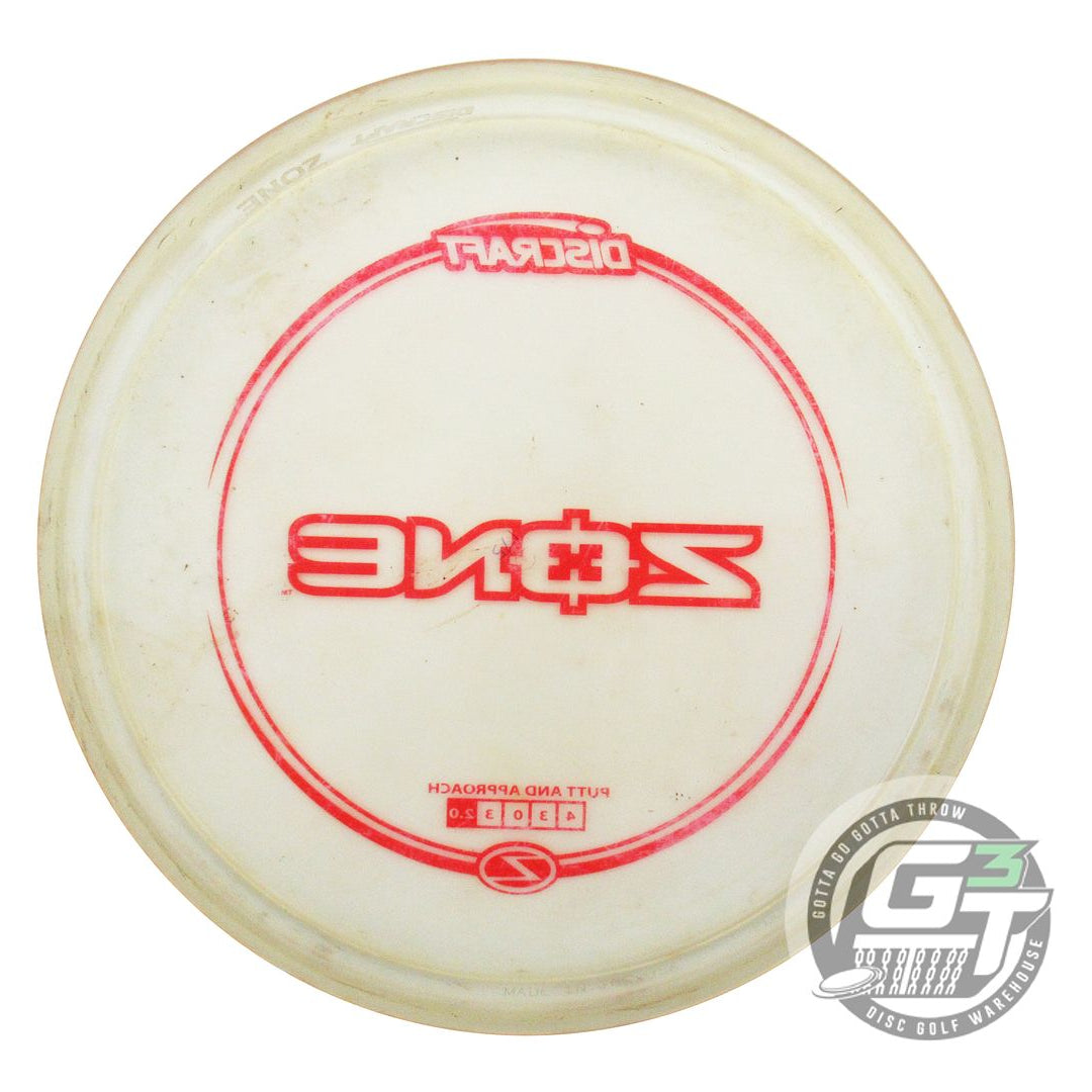 USED Discraft Z Zone 175g Clear Red Stamp Putter Golf Disc