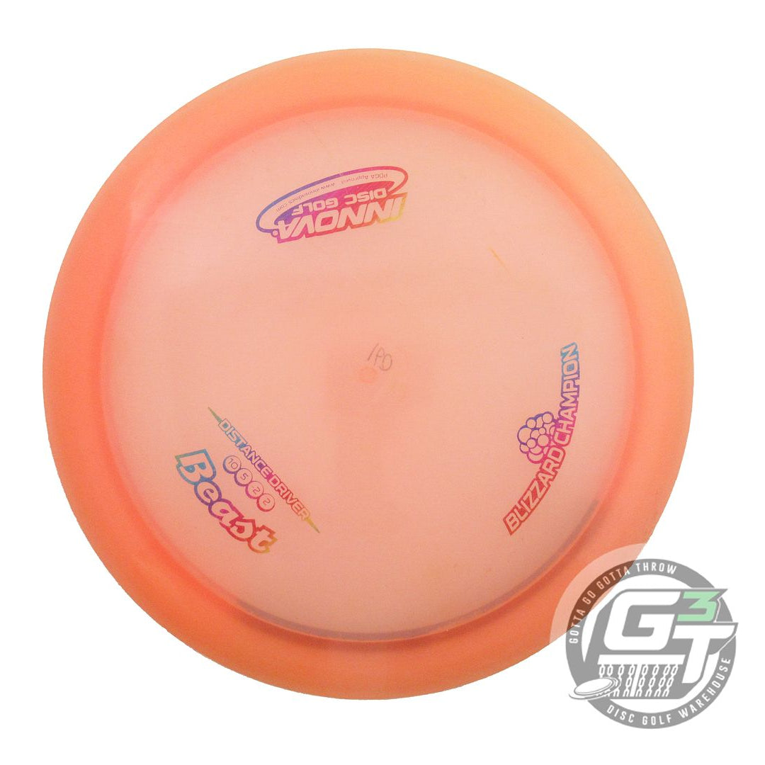 USED Innova Blizzard Beast 160g Peach Rainbow Laser Foil Distance Driver Disc