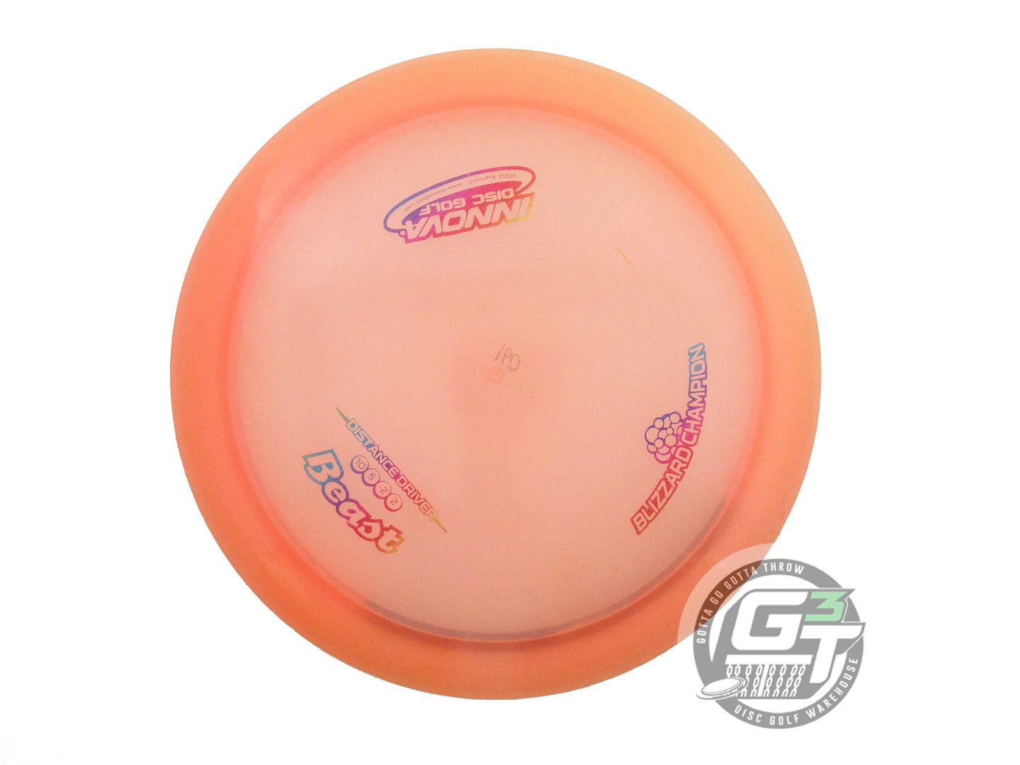USED Innova Blizzard Beast 160g Peach Rainbow Laser Foil Distance Driver Disc