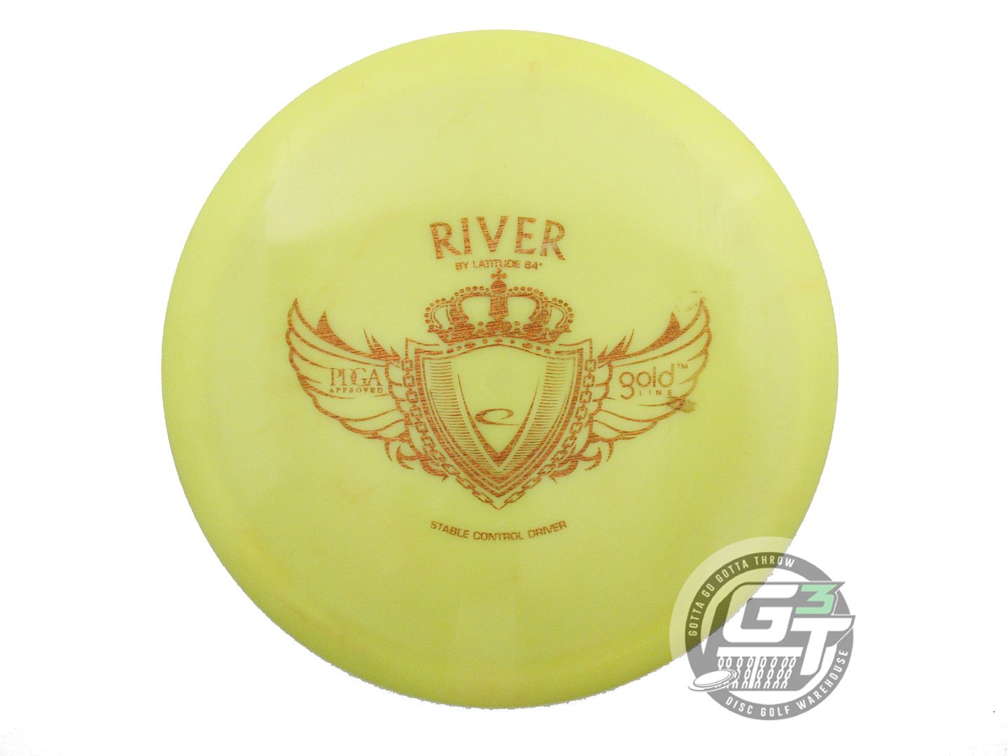 USED Latitude 64 Gold River 173g Yellow Gold Patina Stamp Fairway Driver Disc