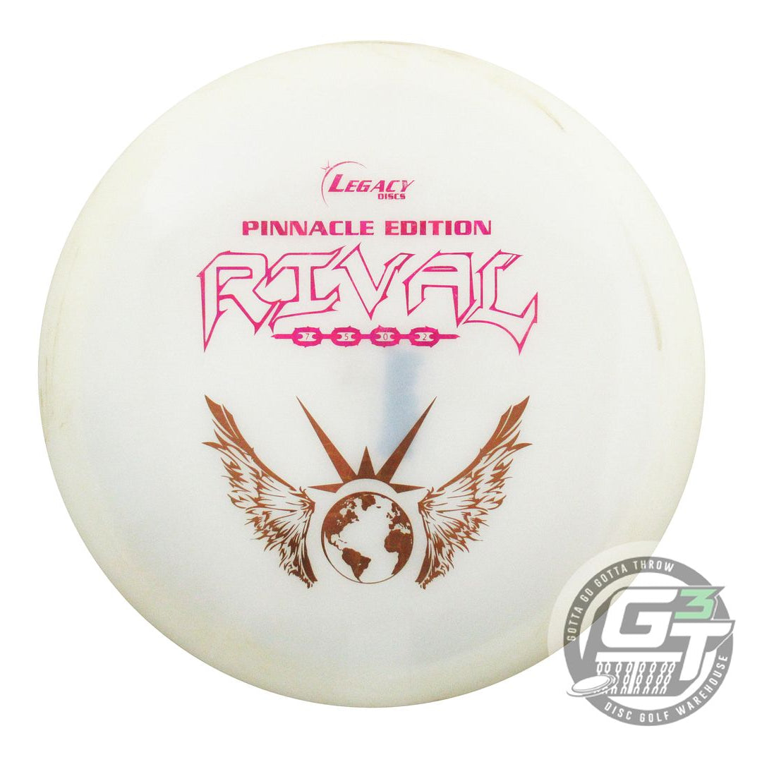 USED Legacy Discs Pinnacle Rival 174g White Pink & Brown Foil Driver Golf Disc