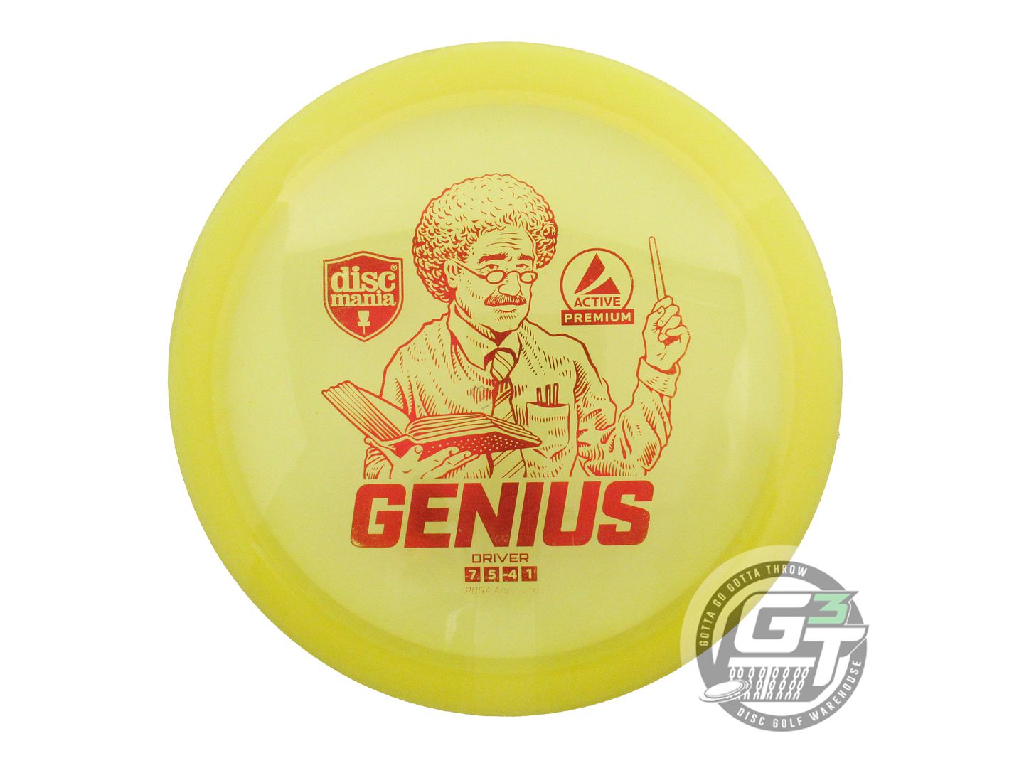 USED DiscMania Active Premium Genius 173g Yellow Red Foil Fairway Driver Disc
