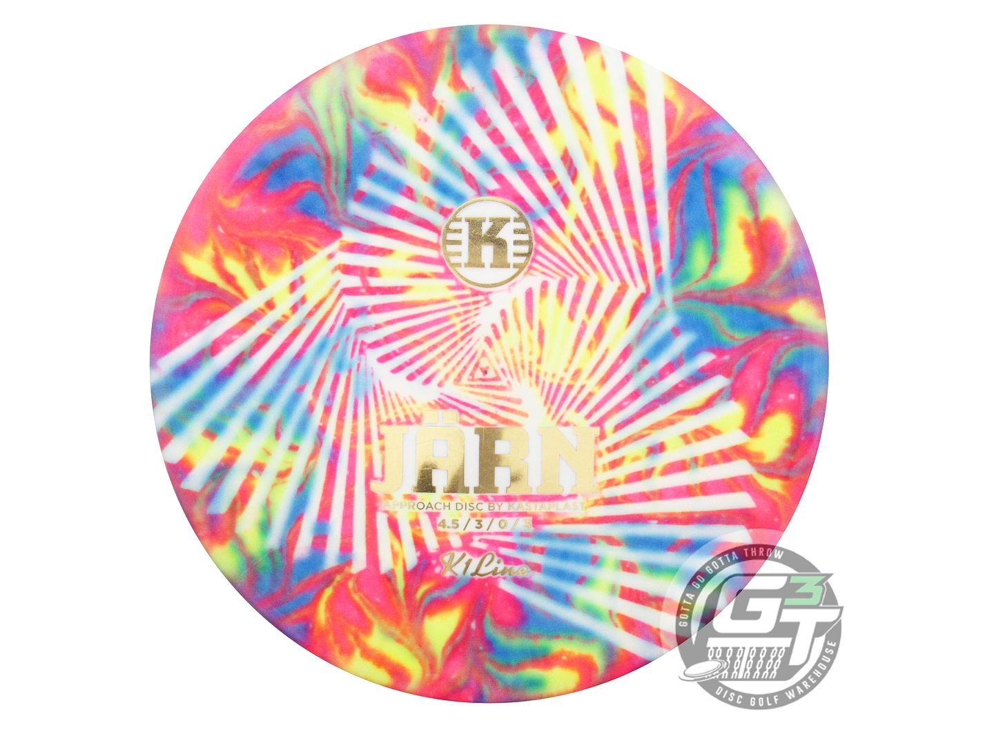 USED Kastaplast K1 Jarn 174g White HOME DYED Midrange Golf Disc