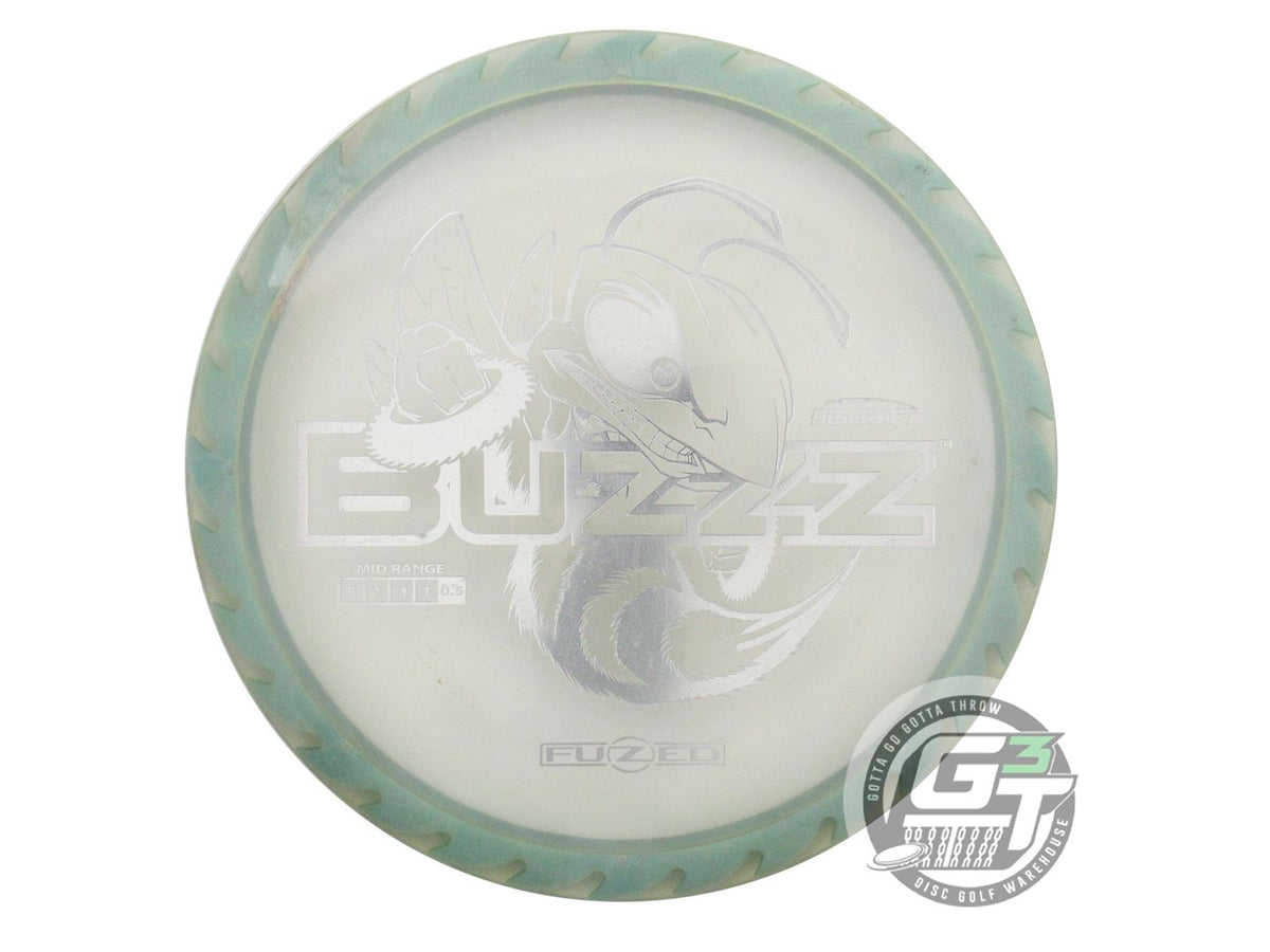 USED Discraft FuZed BuzzzSaw Buzzz 177g Clear Silver Foil Midrange Golf Disc