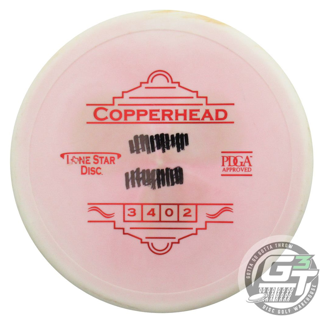 USED Lone Star Bravo Copperhead 174g Cream-Pink Red Foil Putter Golf Disc
