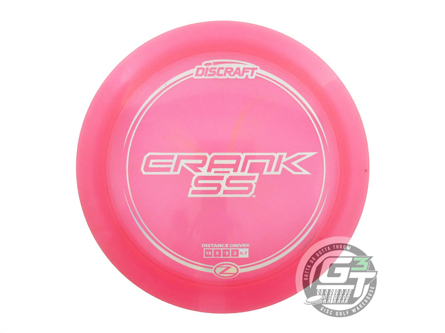 USED Discraft Z Crank SS 179g Pink Silver Holo Foil Distance Driver Golf Disc