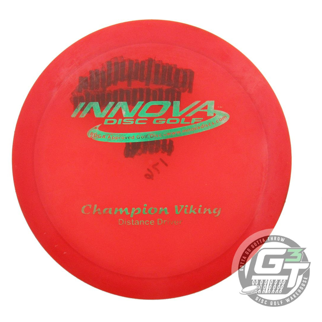 USED Innova Champion Viking 176g Red Green Foil PFN Distance Driver Golf Disc