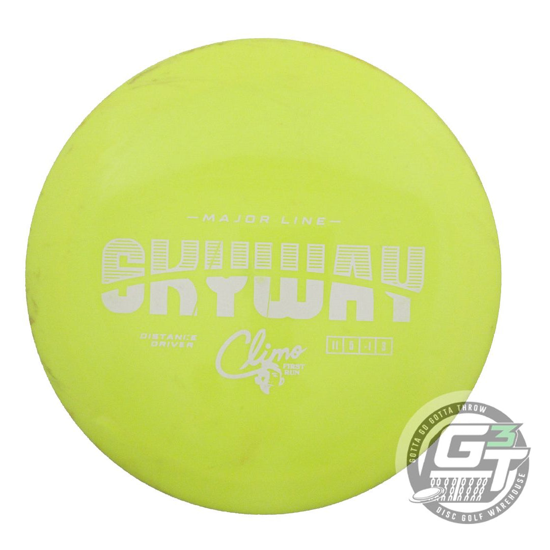 USED Climo Major Line Skyway 172g Yellow White Stamp Distance Driver Golf Disc