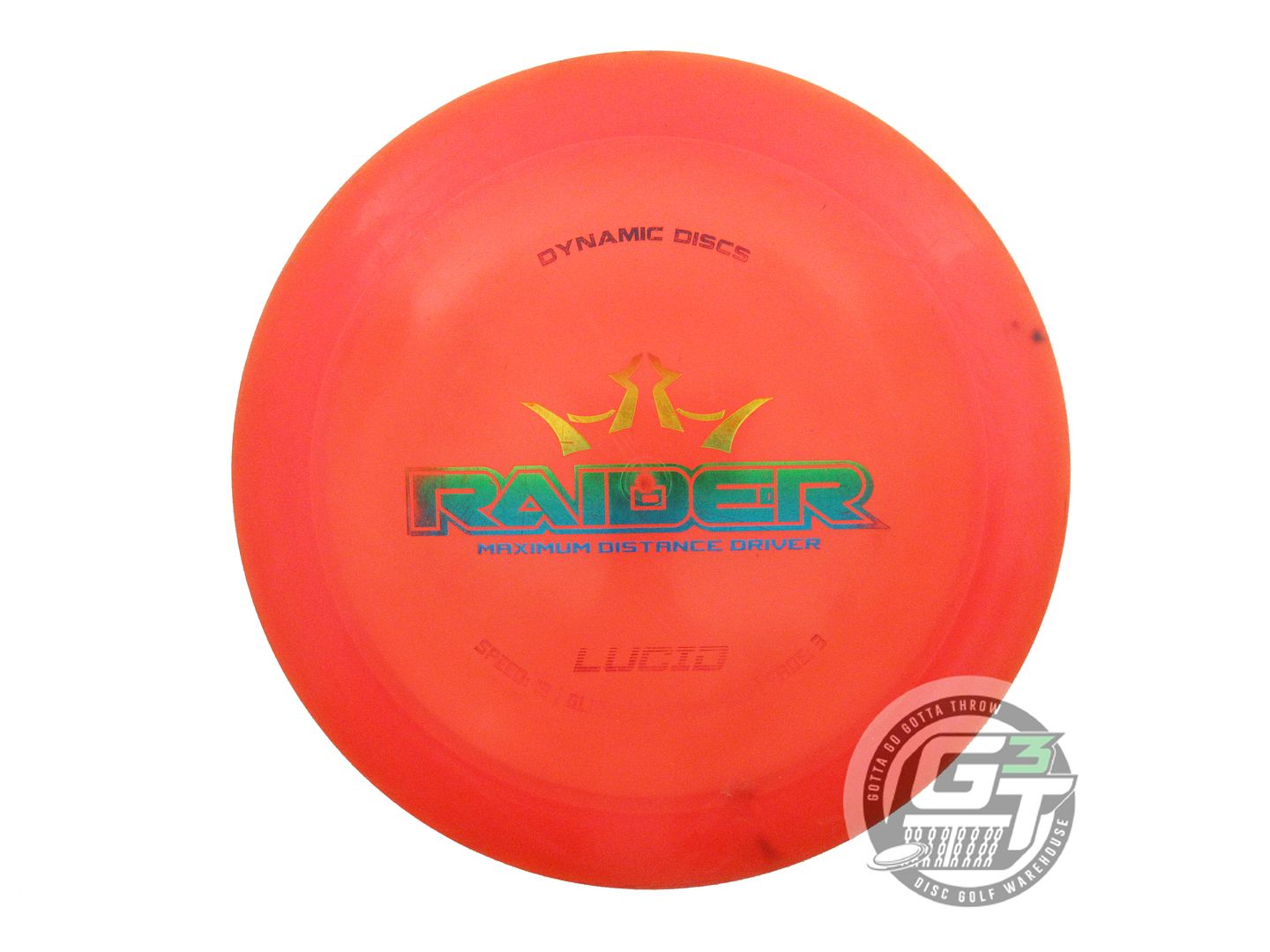 USED Dynamic Discs Lucid Raider 171g Orange Rainbow Foil Distance Driver Disc