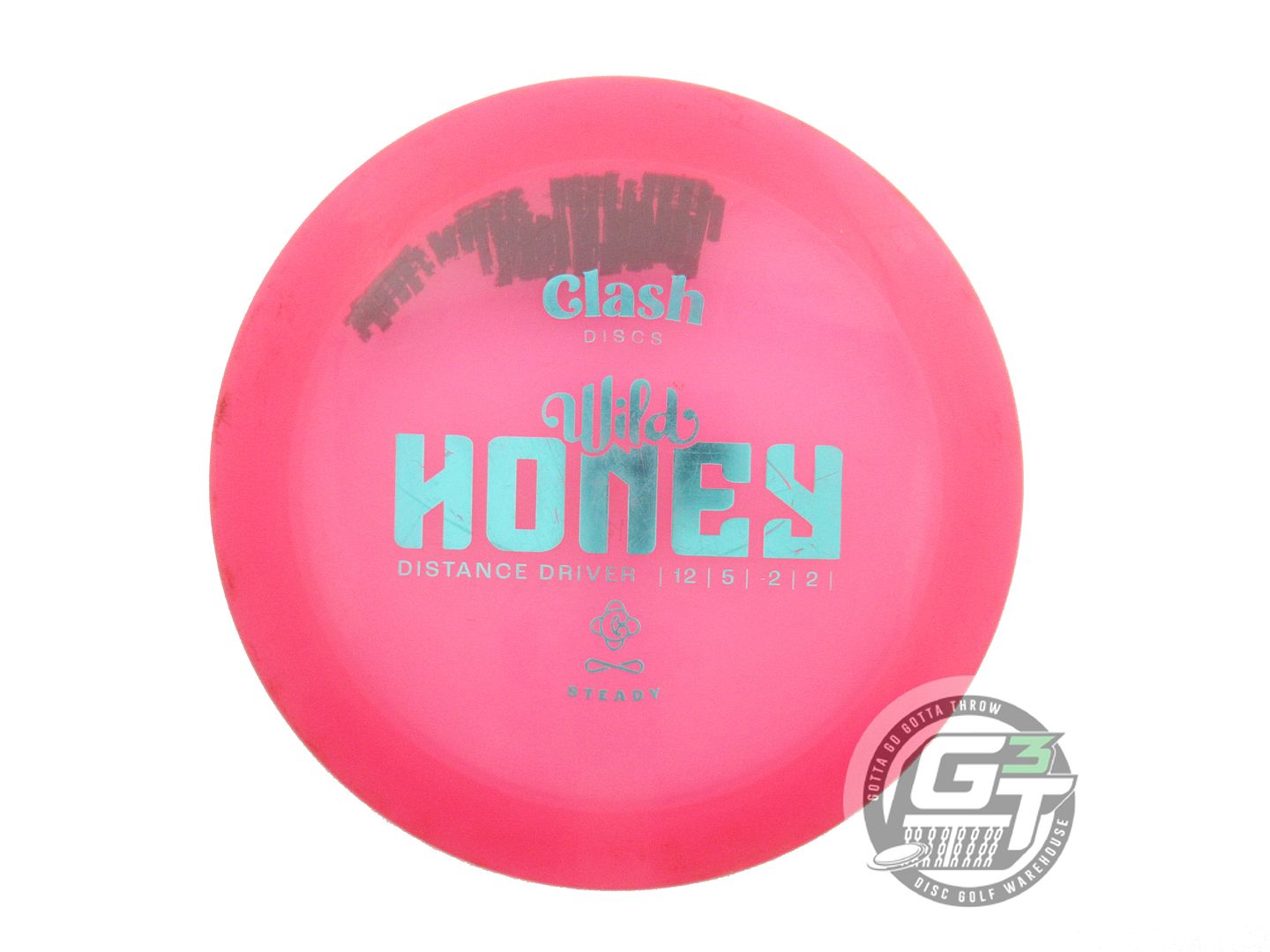 USED Clash Discs Steady Wild Honey 172g Pink Aqua Foil Distance Driver Golf Disc
