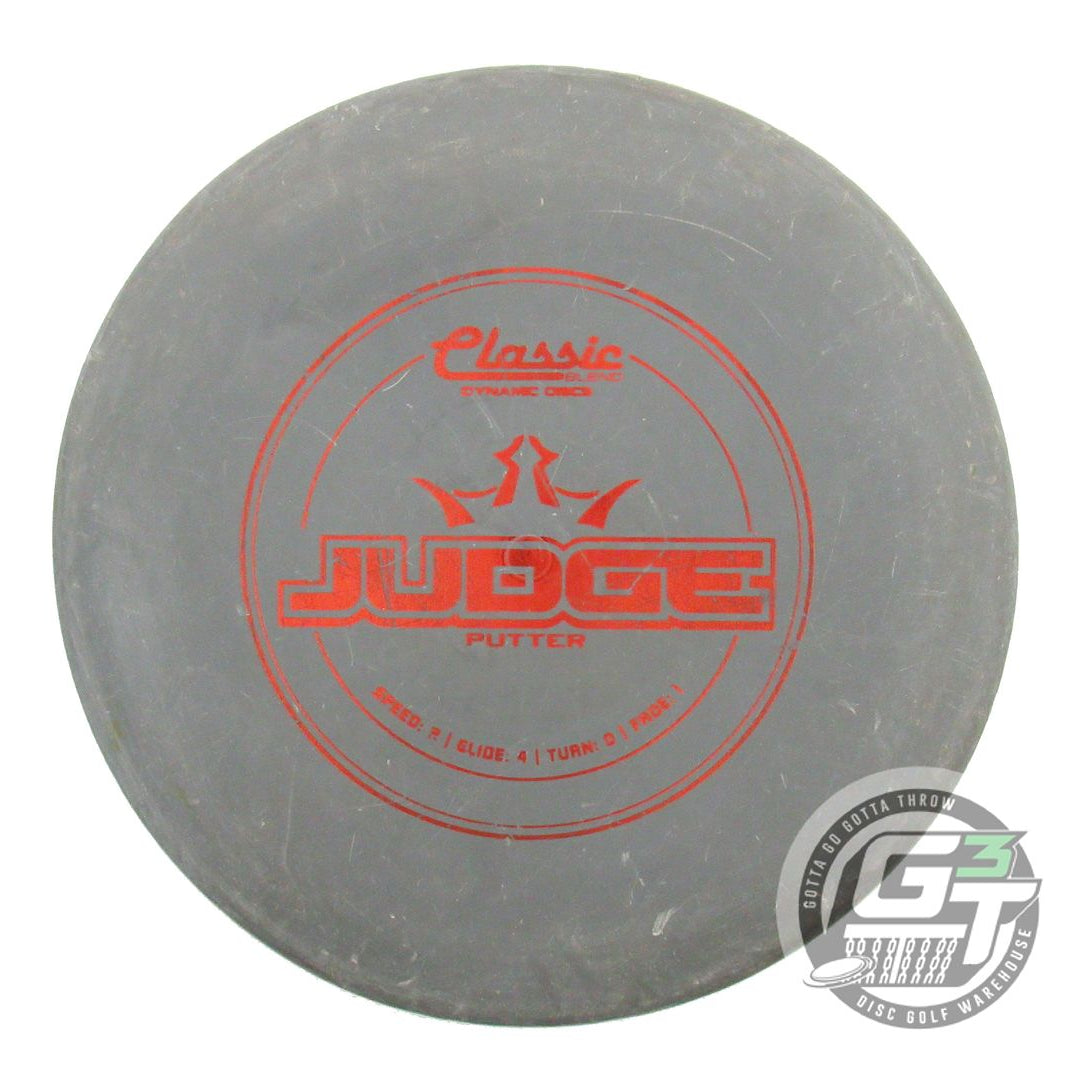 USED Dynamic Discs Classic Blend Judge 174g Gray Red Foil Putter Golf Disc