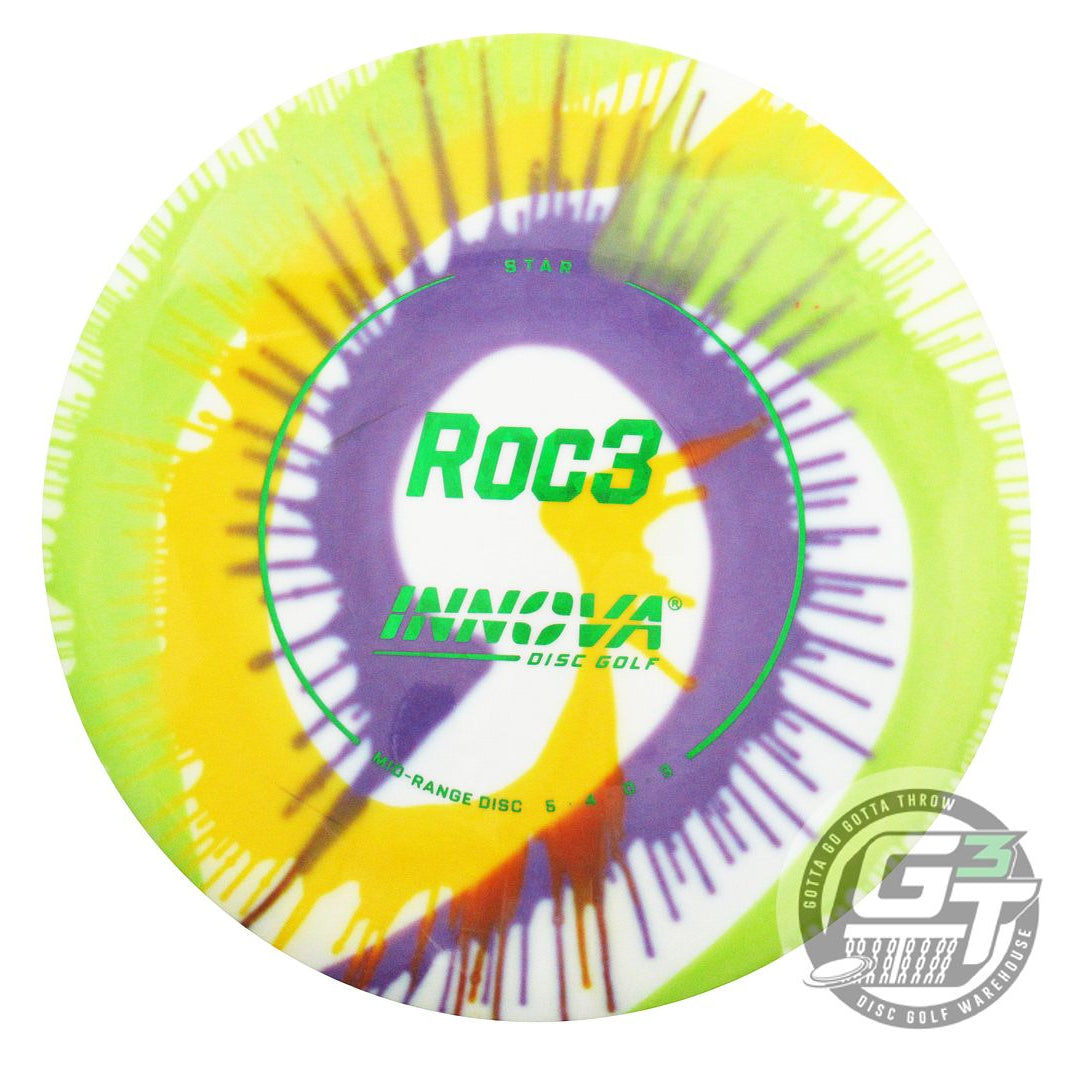 USED Innova I-DYE Star Roc3 177g Spiral Burst Midrange Golf Disc