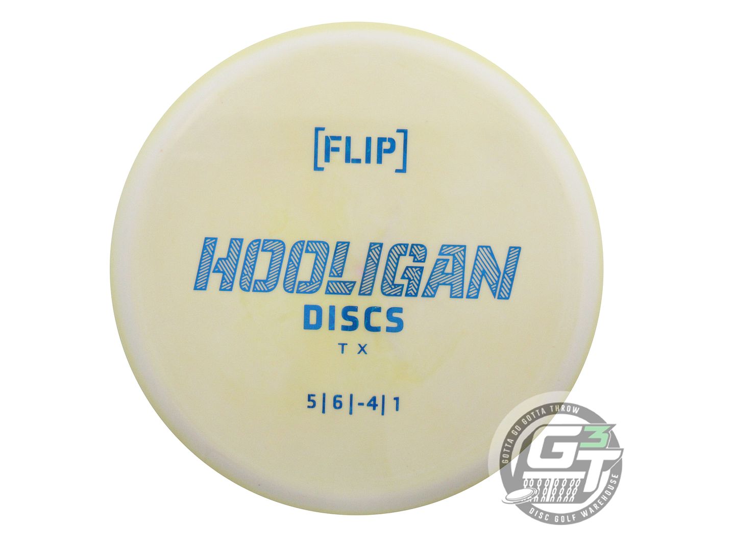 USED Hooligan Discs Bravo Flip 171g Lt. Yellow Blue Foil Midrange Golf Disc