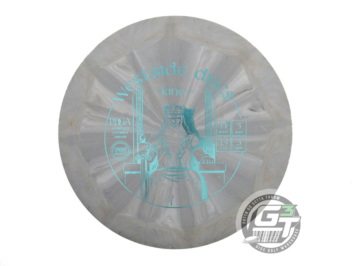 USED Westside Discs Origio Burst King 172g Gray Aqua Foil Driver Golf Disc