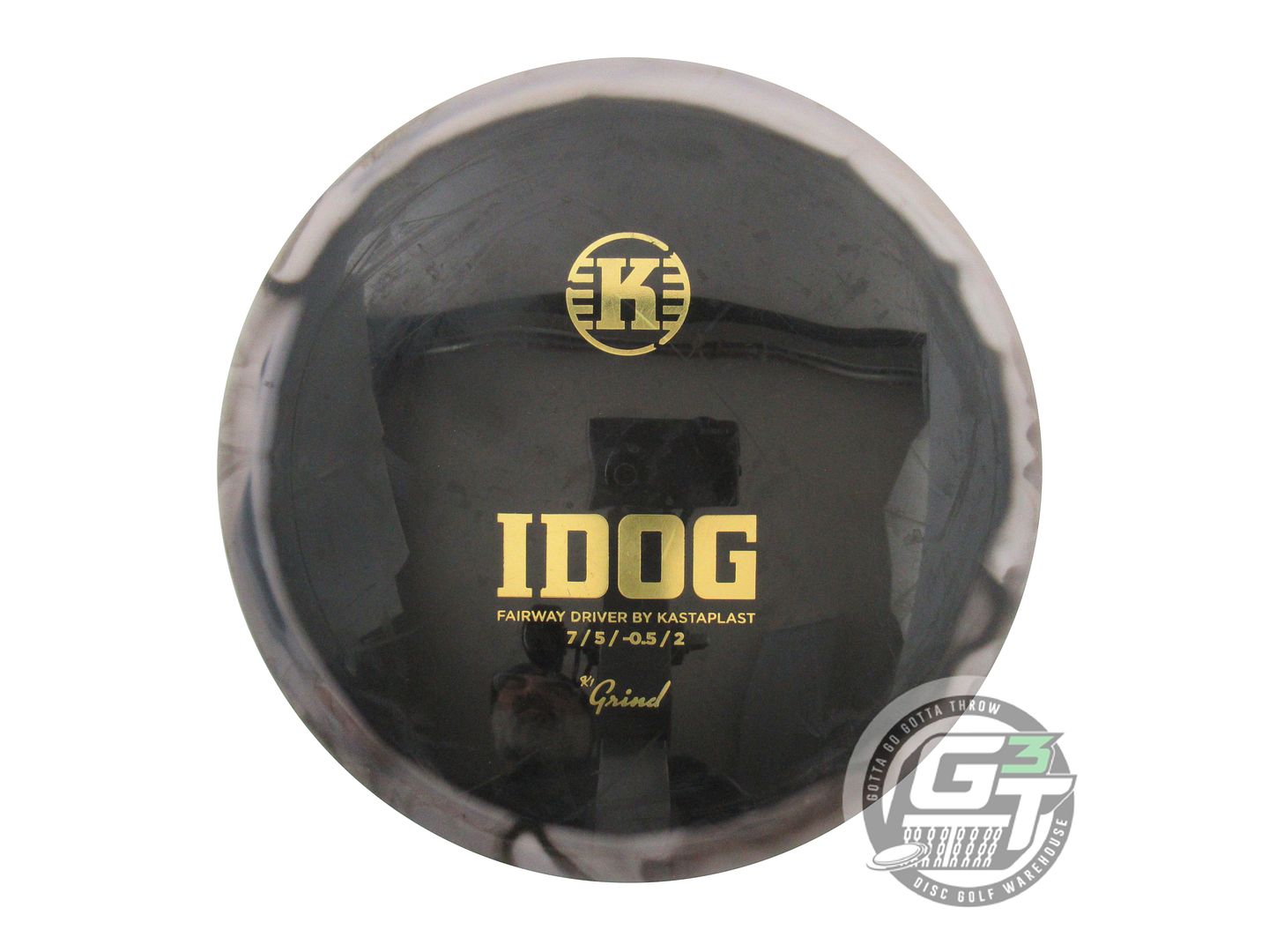 USED Kastaplast K1 Grind Idog 171g Black Gold Foil Fairway Driver Golf Disc