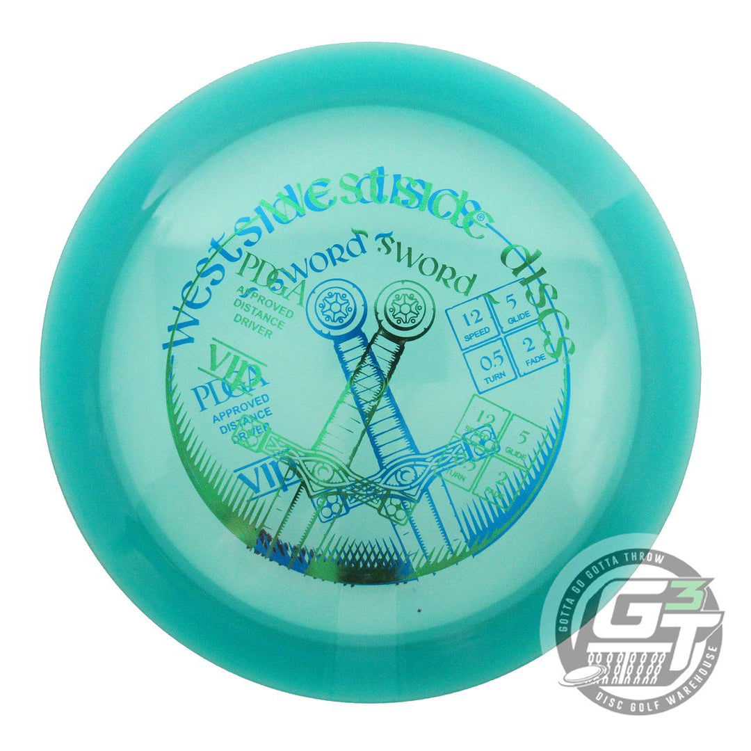 USED Westside Discs X-OUT VIP Sword 163g Teal Distance Driver Golf Disc