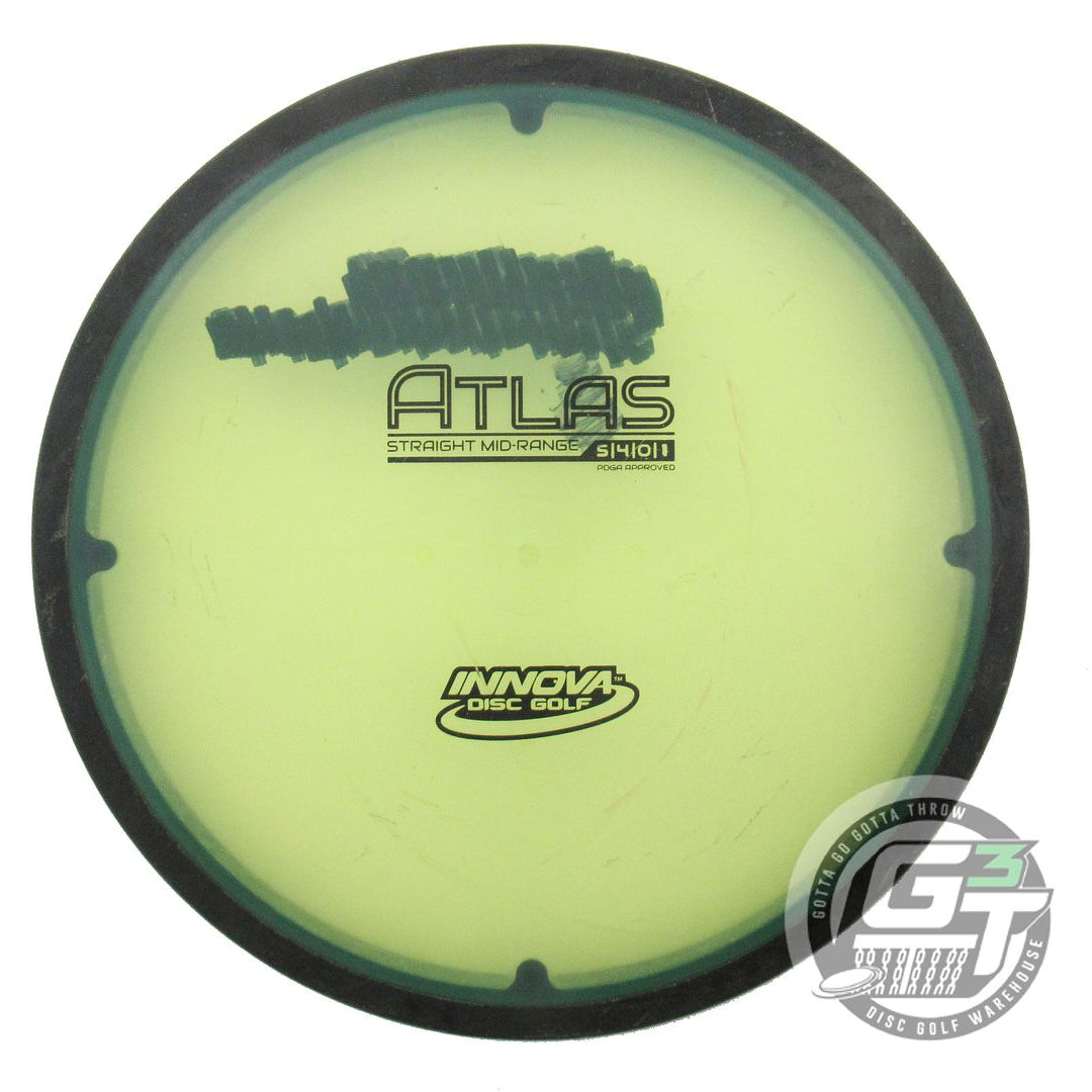 USED Innova Champion Atlas 179g Yellow Black Stamp Black Rim Midrange Golf Disc
