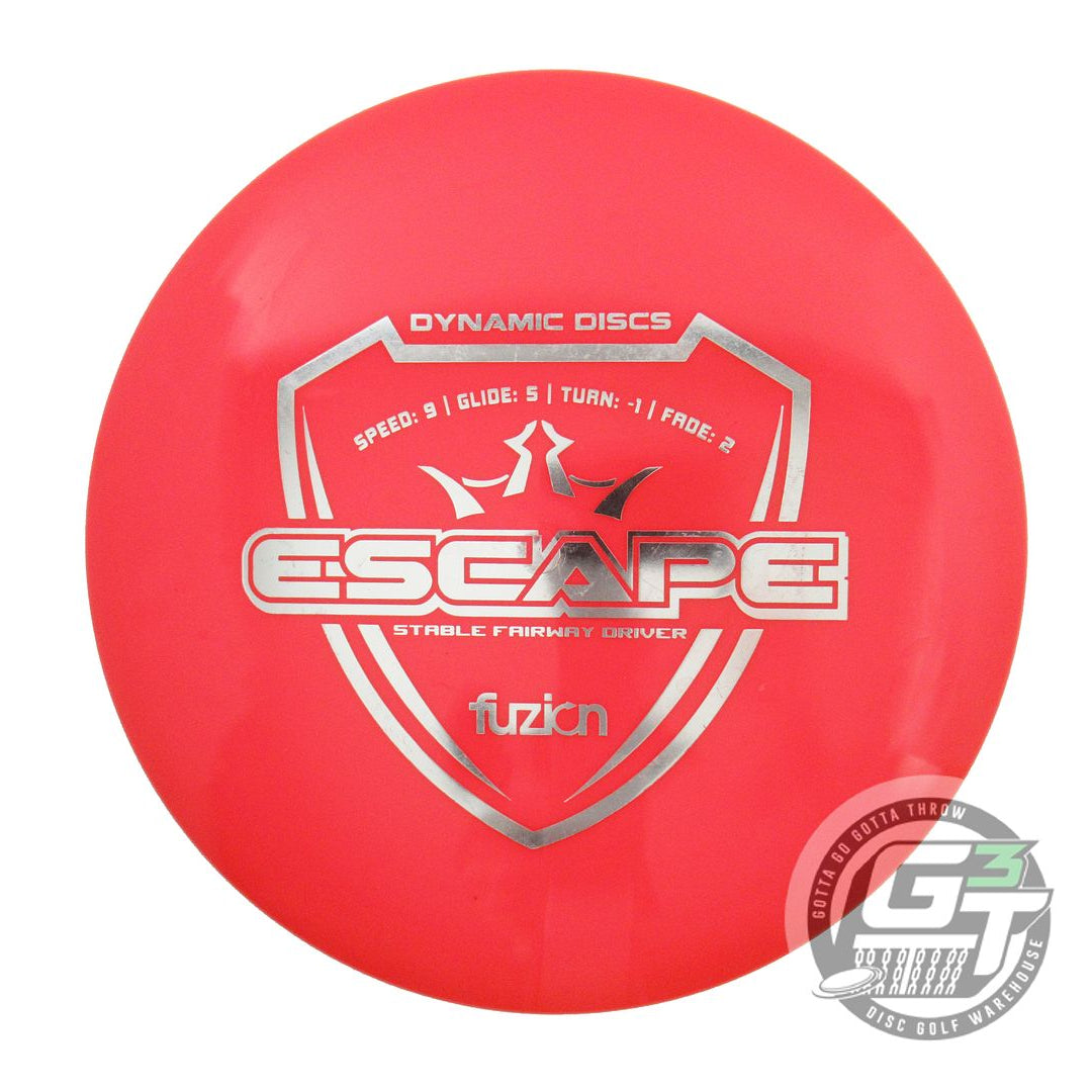 USED Dynamic Discs Fuzion Escape 168g Red Silver Foil Fairway Driver Golf Disc
