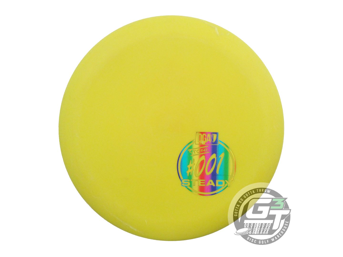 USED DGA Stone Line Steady 171g Yellow Rainbow Foil Putter Golf Disc