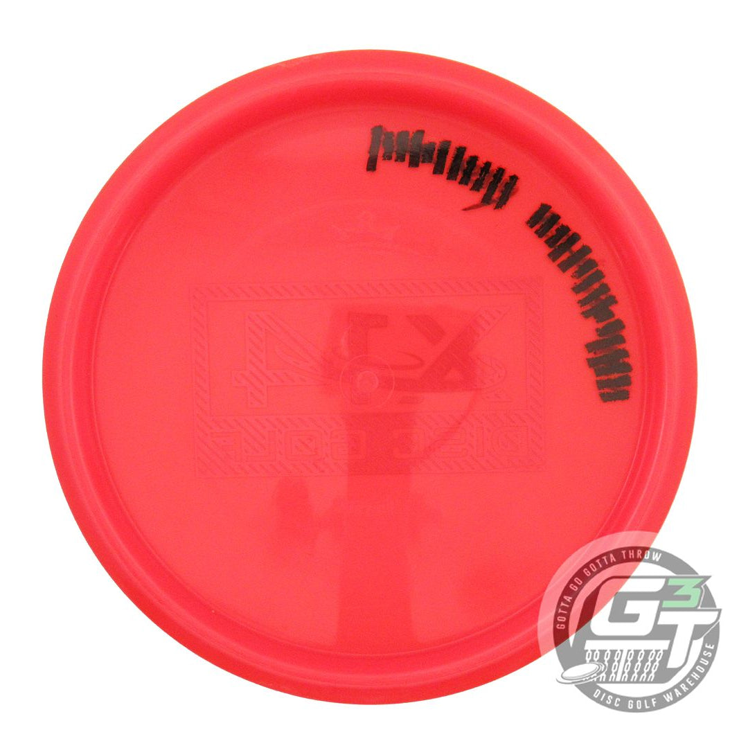 USED Dynamic Discs Lucid Justice 174g Red Oil Slick Foil Midrange Golf Disc