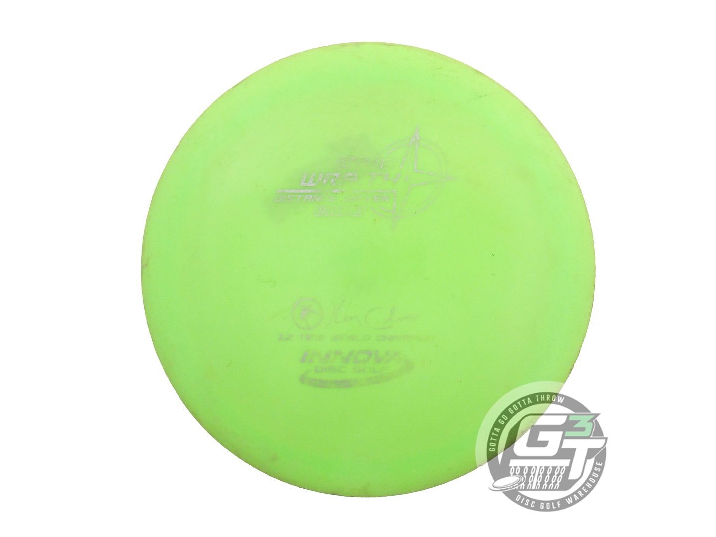 USED Innova Star Wraith 169g Lime Silver Foil Distance Driver Golf Disc
