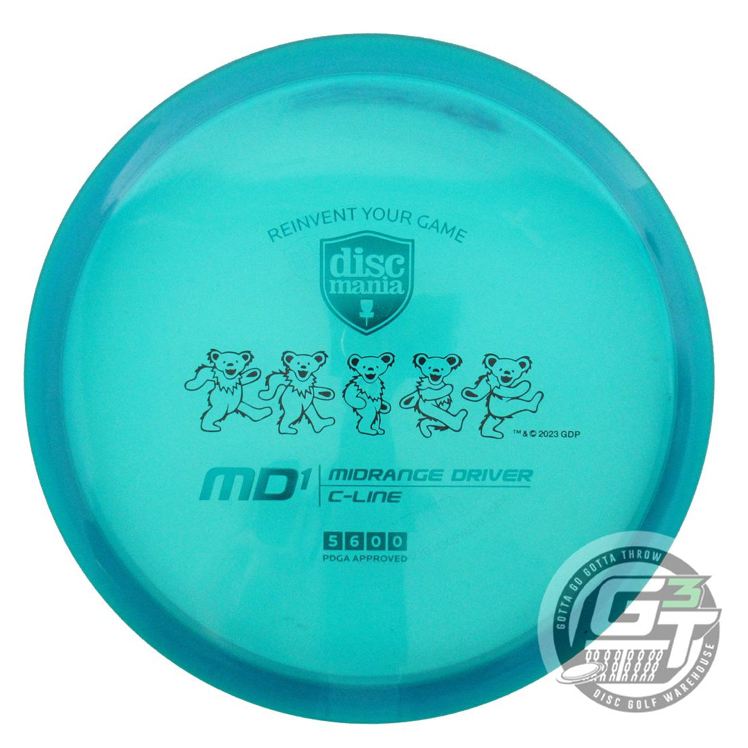 USED DiscMania GRATEFUL DEAD C-Line MD1 177g Teal Teal Foil Midrange Golf Disc