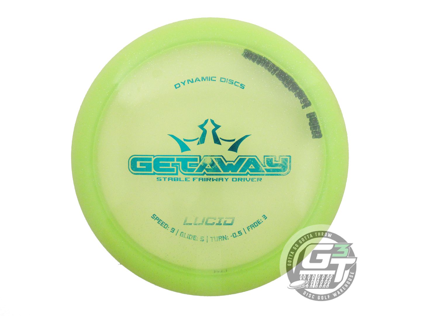 USED Dynamic Discs Lucid Getaway 173g Lime Teal Foil Distance Driver Golf Disc